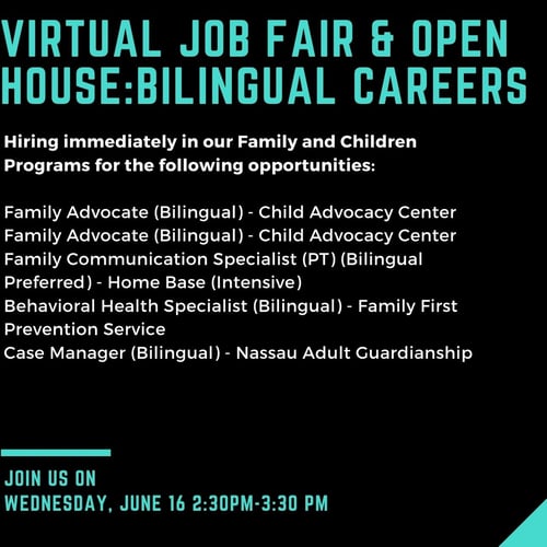 Bilingual Careers virtual fair flyer