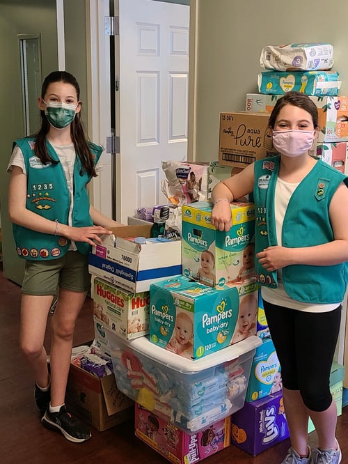 Troop 1235 Hygiene Product Donation 6