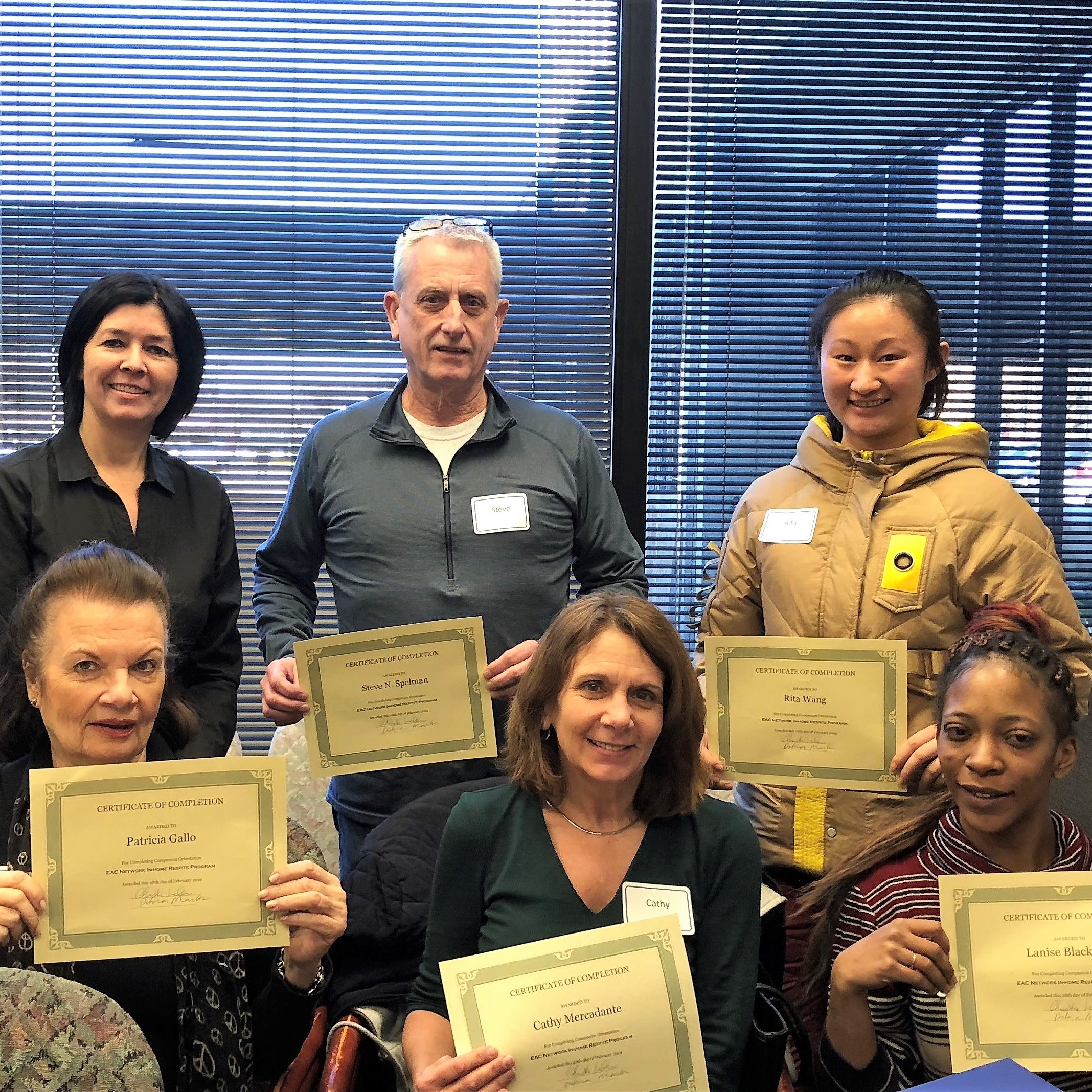 respite Orientation Certificates Feb 2019